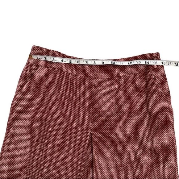 Jones Wear Vintage Red Wool A-Line Front Pleat Side Zipper Lined Skirt Sz 12 - Picture 7 of 8